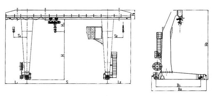 L型电动葫芦蜜桃视频APP下载机结构图 L型电动葫芦蜜桃视频APP下载机结构图